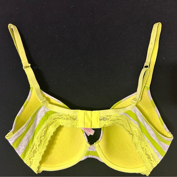 Victorias Secrets T-shirt bra sz 34D in Lime Green and Gray. - Picture 3 of 4